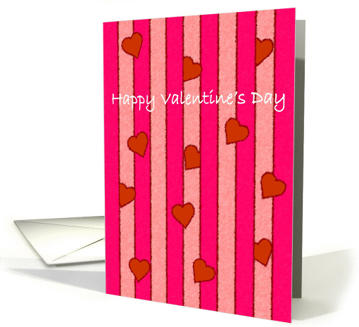 Valentine Hearts and Rows card (357995)