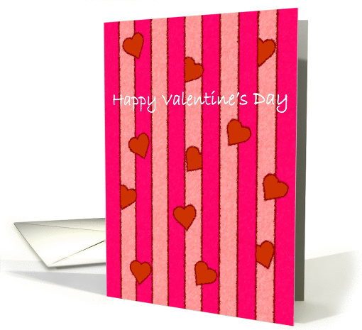 Valentine Hearts and Rows card (357995)