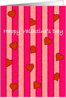 Valentine Hearts and Rows card