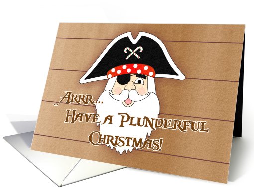 Pirate Santa card (514133)