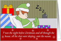 Sleepy Elf card