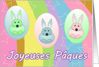Easter Bunnies - french card
