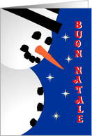 Holiday Snowman - italian card