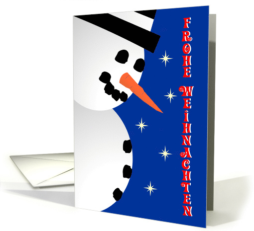Holiday Snowman - german card (873391)