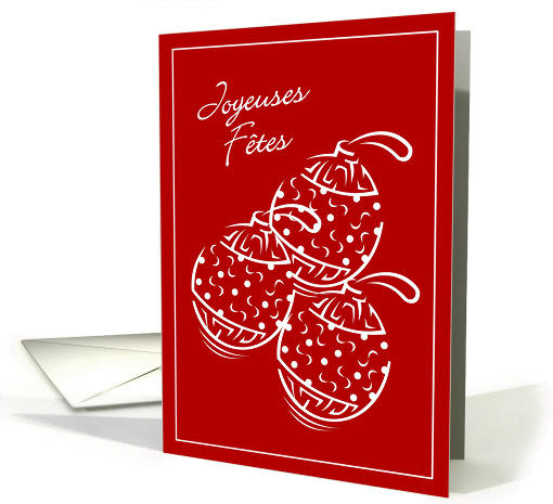 Happy Holidays ornaments french card (877765)