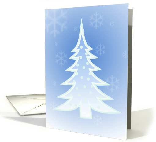 Christmas Tree and snowflakes card (879081)