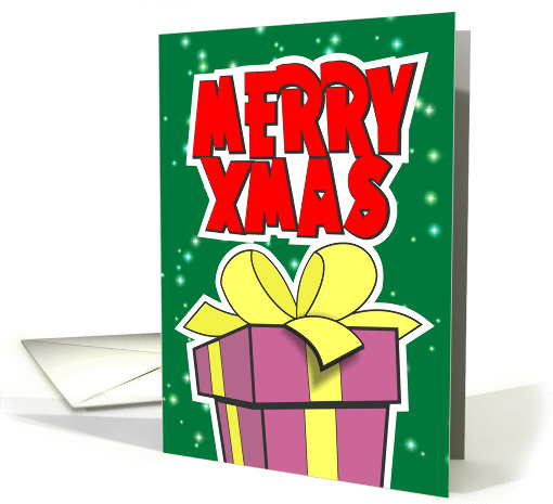 Merry Xmas,  gift with Ribbon card (879088)
