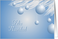 Spanish Christmas, Blue Ornaments card