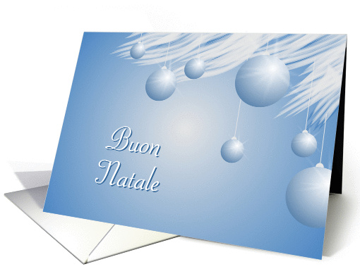 Italian Christmas, Blue Ornaments card (879327)