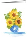 Yellow Flowers Bouquet Hi/Hello card