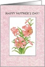 Pink Daylilies Mother’s Day Card