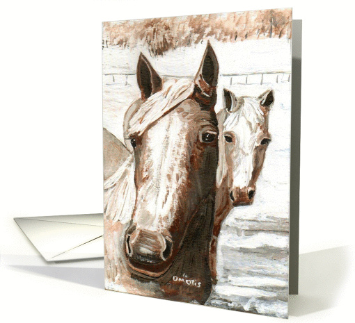 Horses Thinking Of You card (1045503)