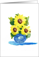 Yellow Flowers Bouquet Thinking of You Card