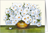 Vase of Daisies Thinking of You card