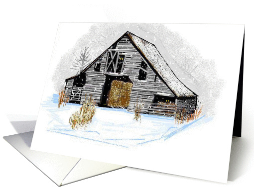 Rustic Gray Barn card (518004)