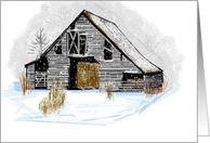 Rustic Gray Barn Greeting Cards