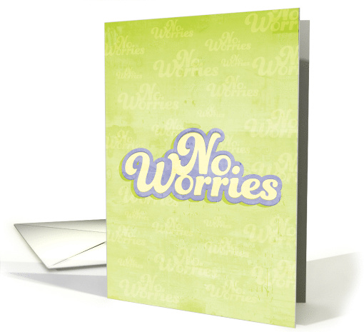 No Worries Retro Any Occasion Blank card (1303652)