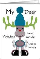 Deer Grandson Reindeer card