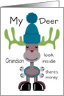 Deer Grandson Reindeer card
