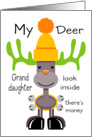 Deer Granddaughter Reindeer card