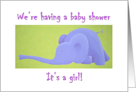 Invitation baby shower girl card