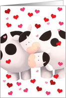 Happy Valentine’s Day Cows card