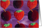 Strawberries and Plum card