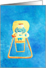 Baby in high chair card
