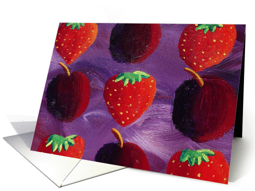 Strawberries and Plum card (963167)