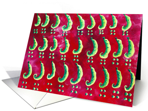 Peas on Red Background card (975819)