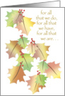 Thanksgiving Leaves card