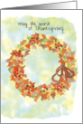 Thanksgiving Wreath card