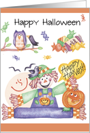 Halloween Scarecrow card