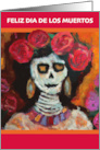 Feliz Dia de los Muertos Mexican Sugar Skull Halloween Catrina card