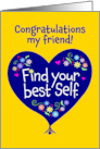 Congratulations Friend Achievement Goal Purpose card