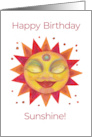 Happy Birthday Simple Smiling Sunshine card