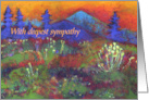 Deepest Sympathy Condolence Support Nature Mountain Lanscape card