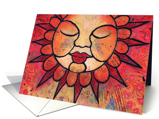 Whimsical Celestial Sun Celebrates Summer Solstice card (1610702)