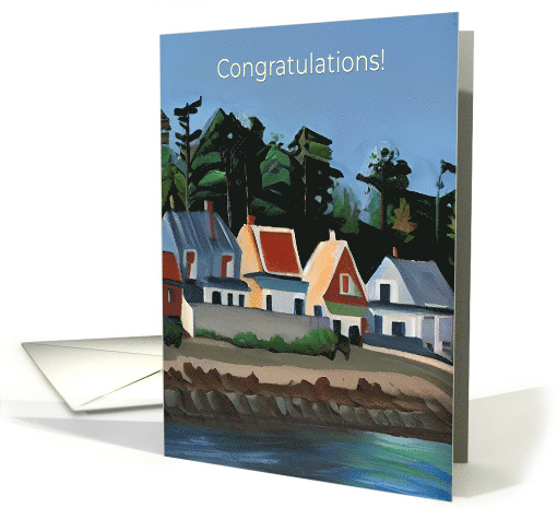 Congratulations New House with a Water View card (1744794)