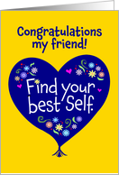 Congratulations Friend Achievement Goal Purpose card