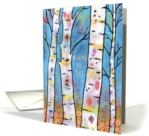 Condolences Wishing You Peace Sympathy Nature Trees card (1814656)