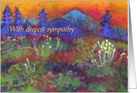 Deepest Sympathy Condolence Support Nature Mountain Lanscape card