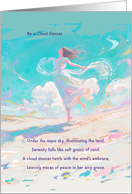 Be a Cloud Dancer Uplifting Dancing Girl card