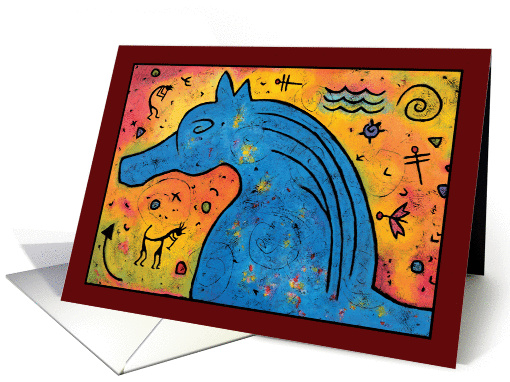 Mystery of Blue Horse card (287719)