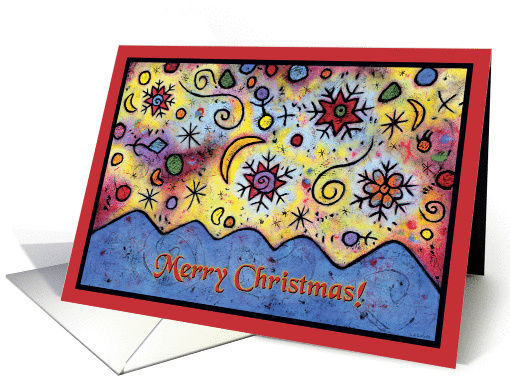 Snowflake Merry Christmas card (289874)