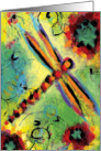 Colorful Dragonfly card
