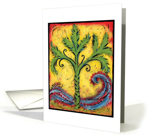 Palm Tree and Wave card (355499)