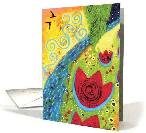 Two Birds Fly over a Magic Garden - Be True to Thy Self card (949015)