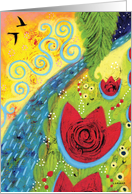 Two Birds Fly over a Magic Garden - Be True to Thy Self Card