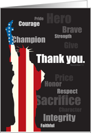 Thank You - Describing Veterans card